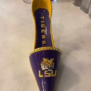 LSU shoe wine bottle holder